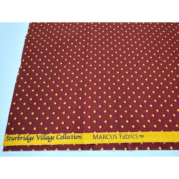 Sturbridge Village Collection Marcus Fabrics Cotton Quilting Fabric Red/Gold 20" - Picture 3 of 9